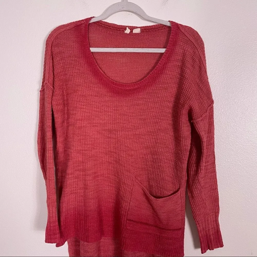 Moth | Anthropologie Orange‎ Dip Dye Oversized Sweater